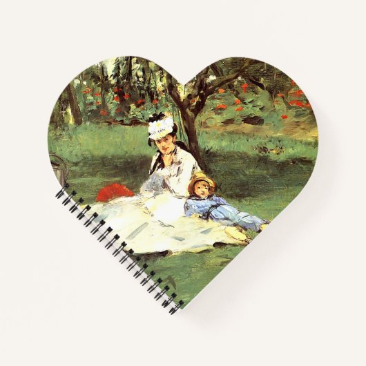 De familie Monet in hun tuin Edouard Manet Notitieboek (Voorkant)