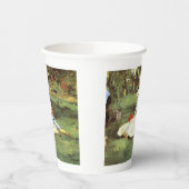 De familie Monet in hun tuin Edouard Manet Papieren Bekers (Links)