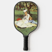 De familie Monet in hun tuin Edouard Manet Pickleball Paddle (Achterkant)