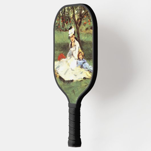 De familie Monet in hun tuin Edouard Manet Pickleball Paddle (Links)