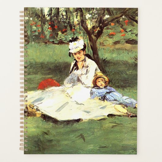 De familie Monet in hun tuin Edouard Manet Planner (Voorkant)