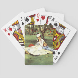 De familie Monet in hun tuin Edouard Manet Pokerkaarten