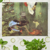 De familie Monet in hun tuin Edouard Manet Theedoek (Gevouwen)