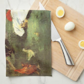 De familie Monet in hun tuin Edouard Manet Theedoek (Quarter Fold)