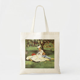 De familie Monet in hun tuin Edouard Manet Tote Bag