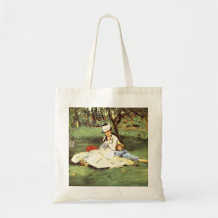 De familie Monet in hun tuin Edouard Manet Tote Bag