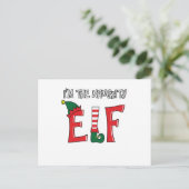 De familie Naughty Elf komt overeen met de kerstpy Briefkaart (Staand voorkant)