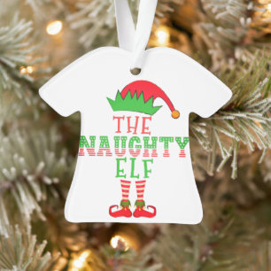 De familie Naughty Elf komt overeen met Kerstmis Ornament