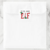 De familie Ninja Elf komt overeen met de kerstpyja Vierkante Sticker (Tas)