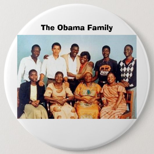 De familie Obama Ronde Button 6,0 Cm (Voorkant)