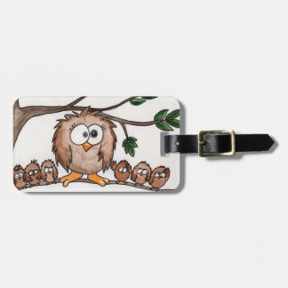 De familie Owl Bagagelabel