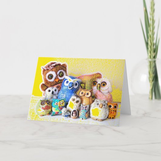 De familie Owl Kaart (Voorkant)