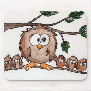 De familie Owl Muismat