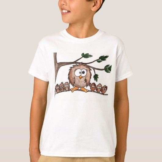 De familie Owl T-shirt (Voorkant)