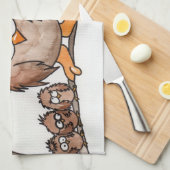 De familie Owl Theedoek (Quarter Fold)