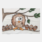 De familie Owl Theedoek (Horizontaal)