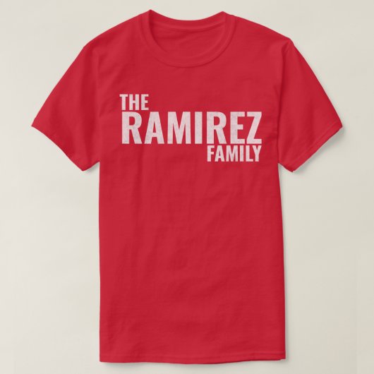De familie Ramirez Achternaam Ramirez Laatste na T-shirt (Design voorkant)