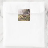 De familie Shepherd Vierkante Sticker (Tas)