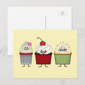 De familie van Cupcake het berijpen bestrooit Briefkaart (Voorkant / Achterkant)