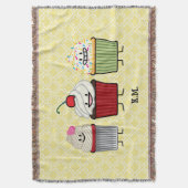 De familie van Cupcake het berijpen bestrooit Deken (Voorkant Verticaal)