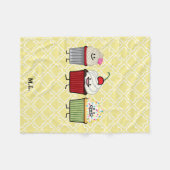 De familie van Cupcake het berijpen bestrooit Fleece Deken (Voorkant (Horizontaal))