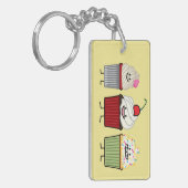 De familie van Cupcake het berijpen bestrooit hea Sleutelhanger (Voorkant Links)