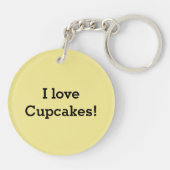 De familie van Cupcake het berijpen bestrooit hea Sleutelhanger (Achterkant)