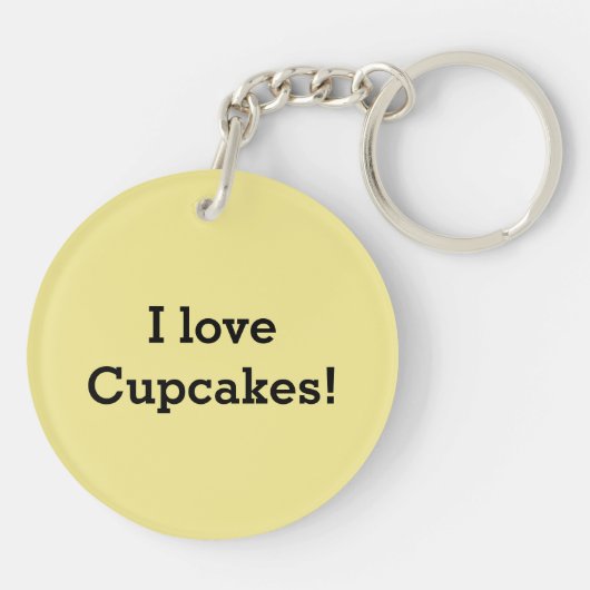 De familie van Cupcake het berijpen bestrooit hea Sleutelhanger (Achterkant)