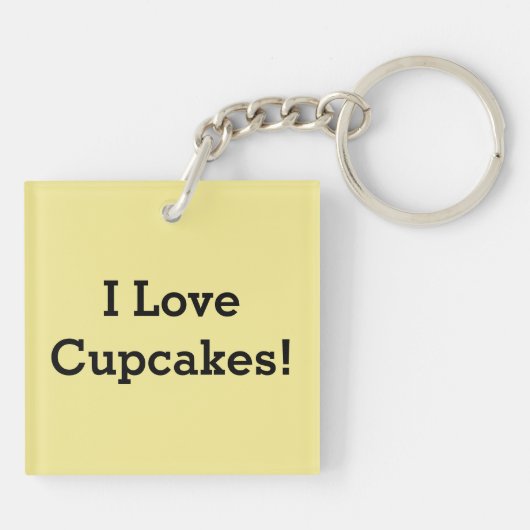 De familie van Cupcake het berijpen bestrooit hea Sleutelhanger (Achterkant)