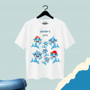 De familie van de haai t-shirt