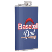 De familie van de honkbalpa spaart moderne zwarte heupfles (Rechts)