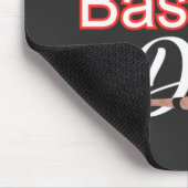 De familie van de honkbalpa spaart moderne zwarte  muismat (Hoek)