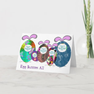 De familie van de Konijntjes van het ei voegt uw Feestdagen Kaart