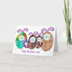 De familie van de Konijntjes van het ei voegt uw Feestdagen Kaart