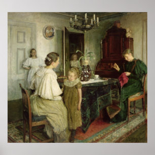 De familie van de kunstenaar, 1895 poster