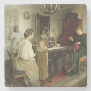 De familie van de kunstenaar, 1895 stenen onderzetter