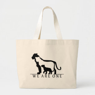 De Familie van de leeuw (witte versie) Grote Tote Bag