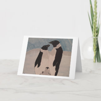 De Familie van de pinguïn Feestdagen Kaart