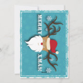 De Familie van de pinguïn & Leuk Rendier Feestdagenkaart (Achterkant)