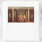 De familie van Hendrik VIII Rechthoekige Sticker (Tas)