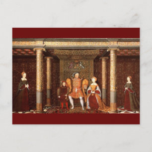 De familie van Henry VIII Briefkaart