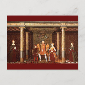 De familie van Henry VIII Briefkaart