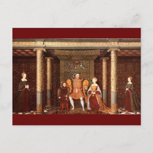 De familie van Henry VIII Briefkaart (Voorkant)