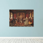 De familie van Henry VIII: Canvas Afdruk (Insitu (Houten vloer))