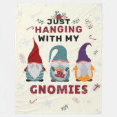 De familie van het kerstgenoom die enkel met gnome fleece deken (Voorkant)
