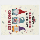 De familie van het kerstgenoom die enkel met gnome fleece deken (Voorkant (Horizontaal))