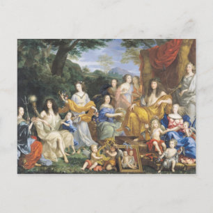 De familie van Louis XIV 1670 2 Briefkaart