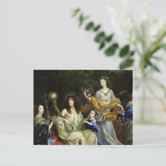 De familie van Louis XIV 1670 Briefkaart (Staand voorkant)