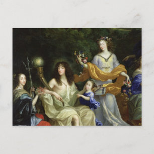 De familie van Louis XIV 1670 Briefkaart