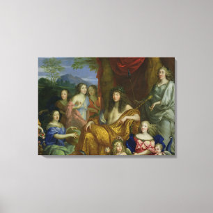 De familie van Louis XIV 1670 Canvas Afdruk